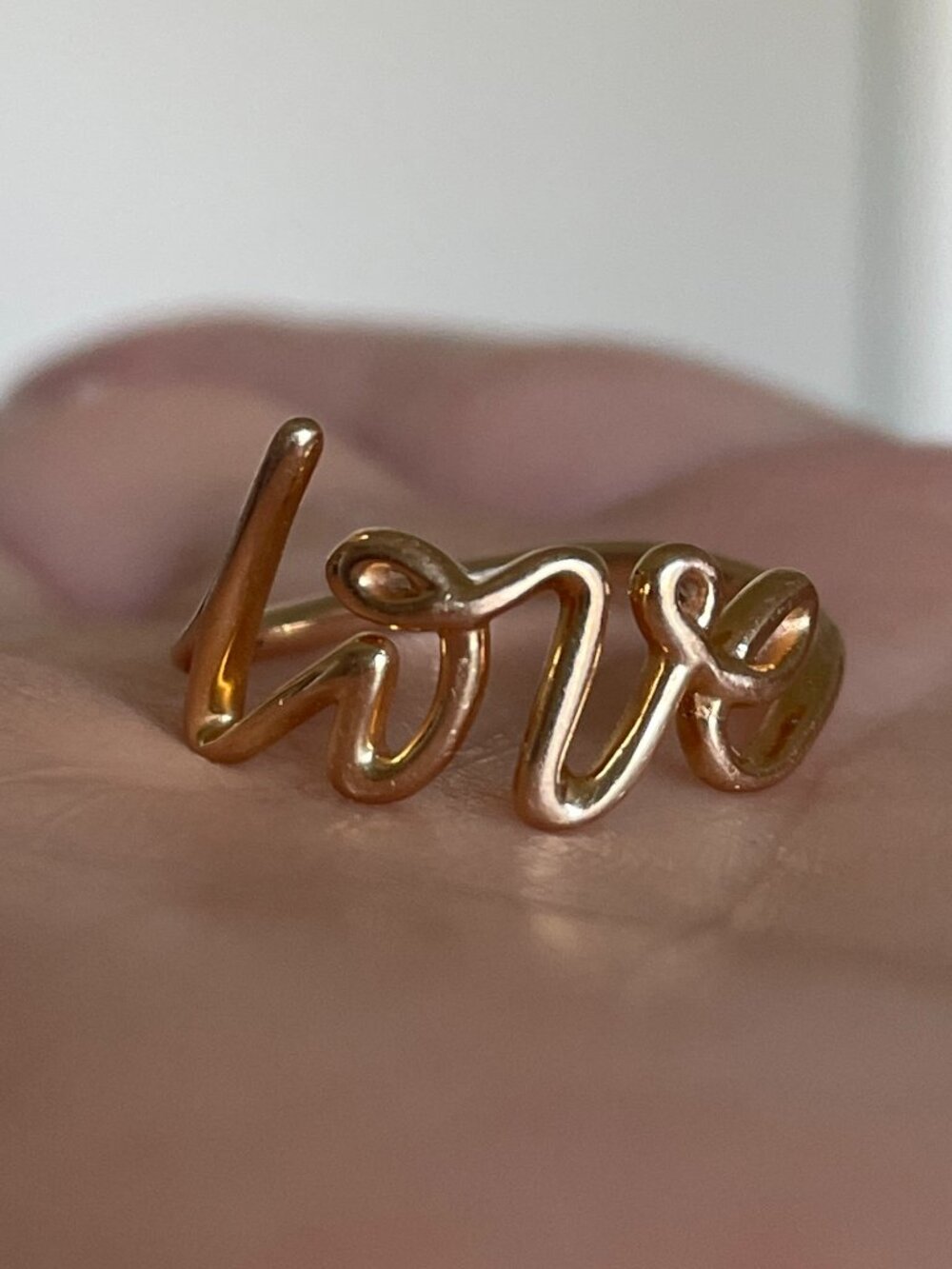 Tiffany & Co Paloma Picasso Graffiti Love Ring Sterling Silver Sz 6.5 Pouch